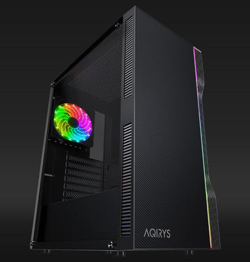 Carcasă AQIRYS ELECTRA Mid Tower ARGB NEGRU, Tempered Glass