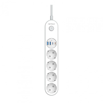Prelungitor cu protectie Serioux SRXP-PS44W, 4 prize schuko