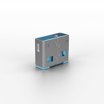 Lindy 10 USB Port Locks BLUE no Key, blocator porturi USB (capace)