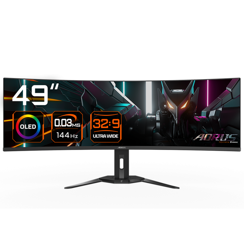 Gigabyte monitor gaming 49", display 1,196.7 x 339.2 mm, Backlight Edge