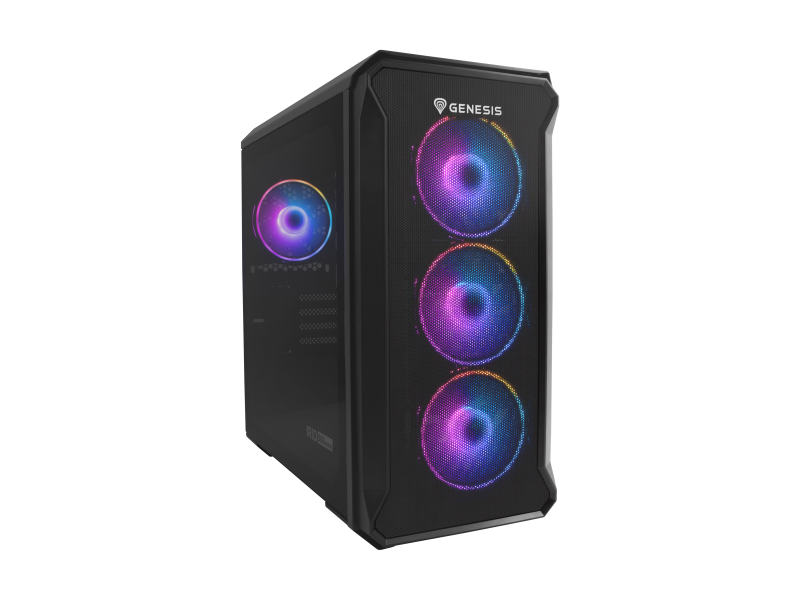 Carcasă GENESIS IRID 503 V2 Mini Tower ARGB NEGRU, Tempered Glass