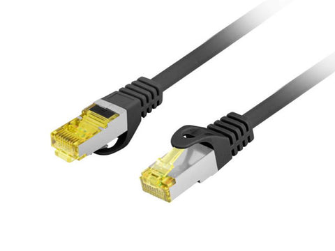 Patchcord CAT.6A S/FTP lszh cu 1m black fluke passed Lanberg