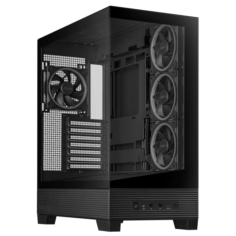 Carcasă ASUS A31 PLUS Mid Tower ARGB NEGRU, Tempered Glass