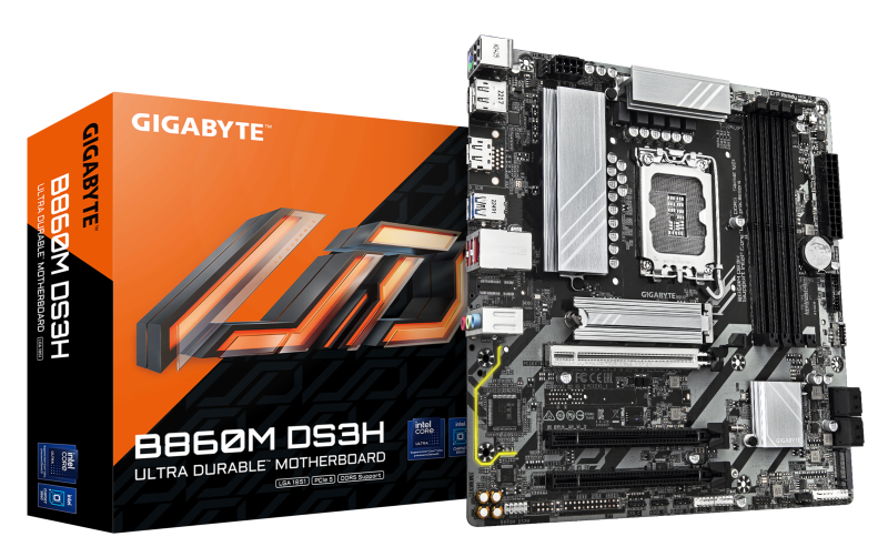 Placă de Baza GIGABYTE B860M DS3H LGA1851, 4x DDR5, 1x HDMI 2x DP