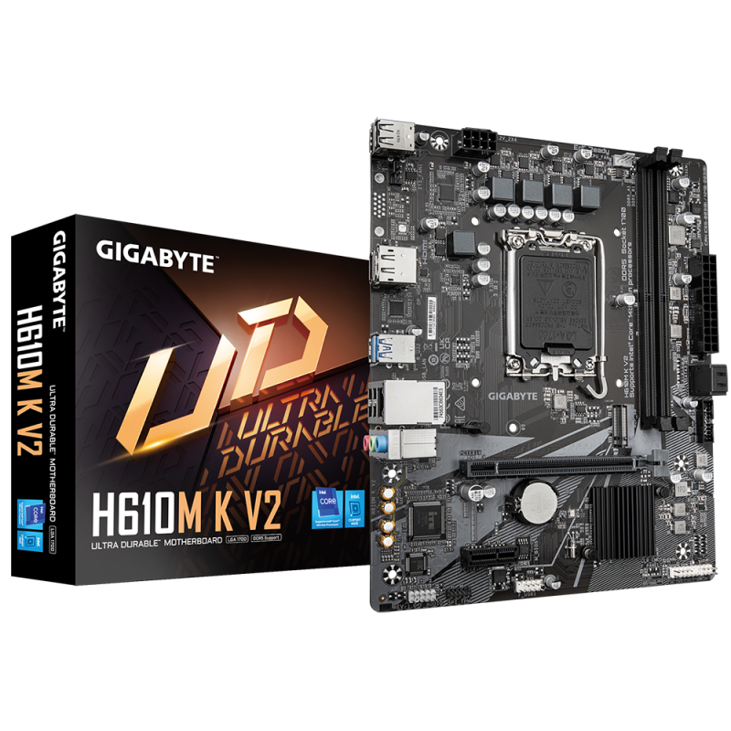 Placă de Baza GIGABYTE H610M K V2 LGA1700, 2x DDR5, 1x HDMI 1x DP