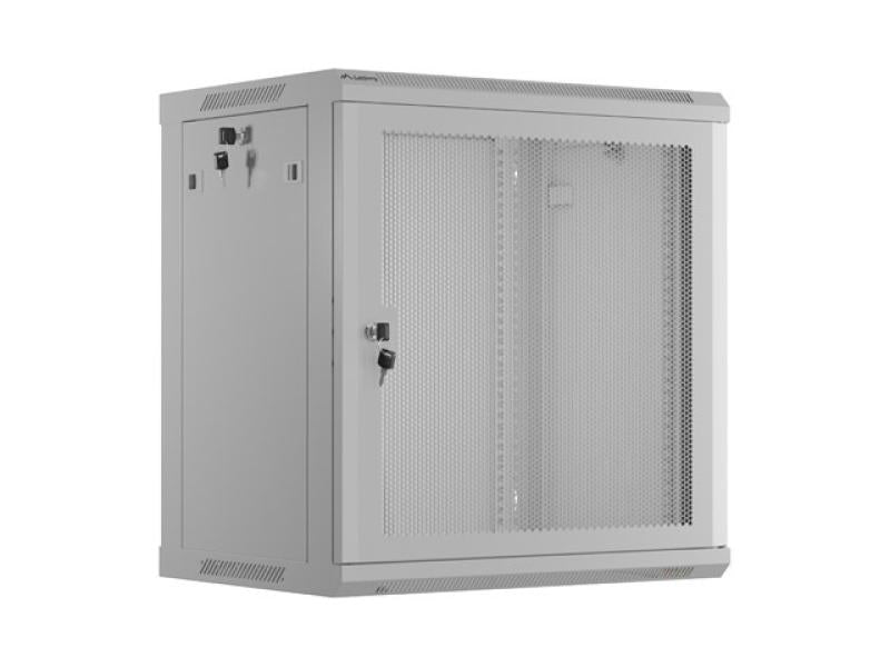 Dulap rack Lanberg 19" perete 12U / 600x450 cu ușă perforată, gri (flat pack)