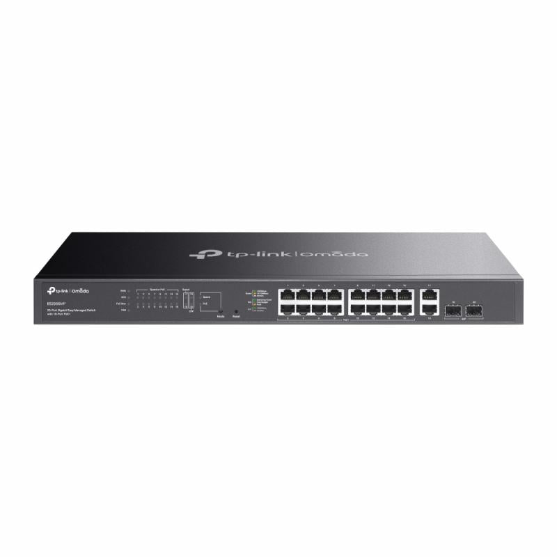 Omada 20-Port Gigabit Easy Managed Switch with 16-Port PoE+ PORT: 16× Gigabit PoE+ Ports, 2x TP-Link