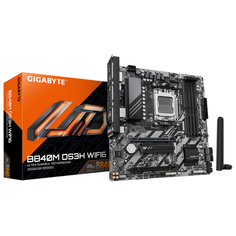 Placă de baza Gigabyte B840M DS3H WIFI6 AM5, 4X DDR5, 1X HDMI 2X DP
