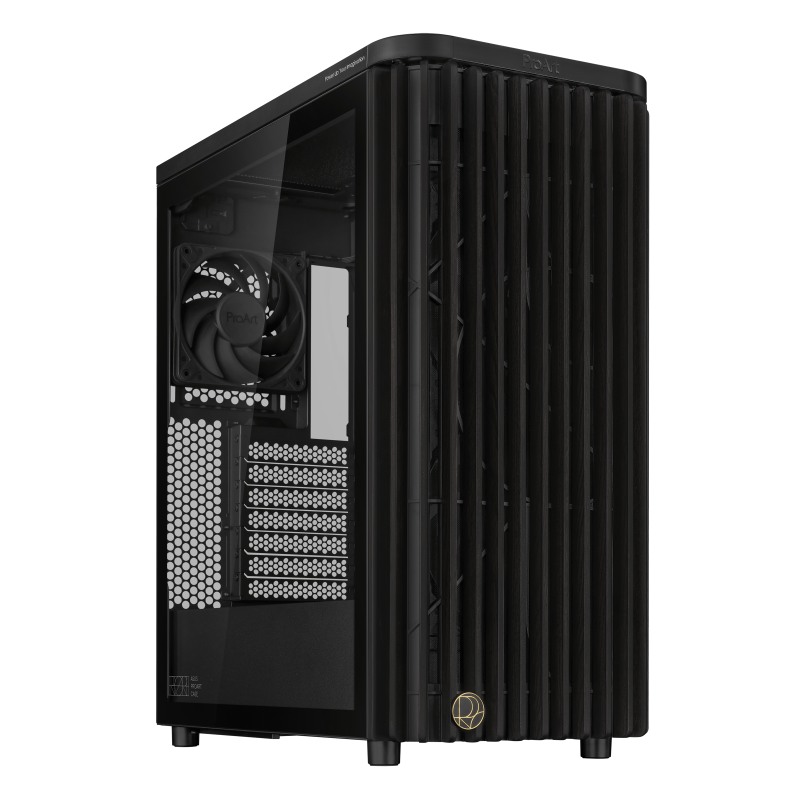 Carcasă ASUS proart PA401 wood edition mid tower argb negru