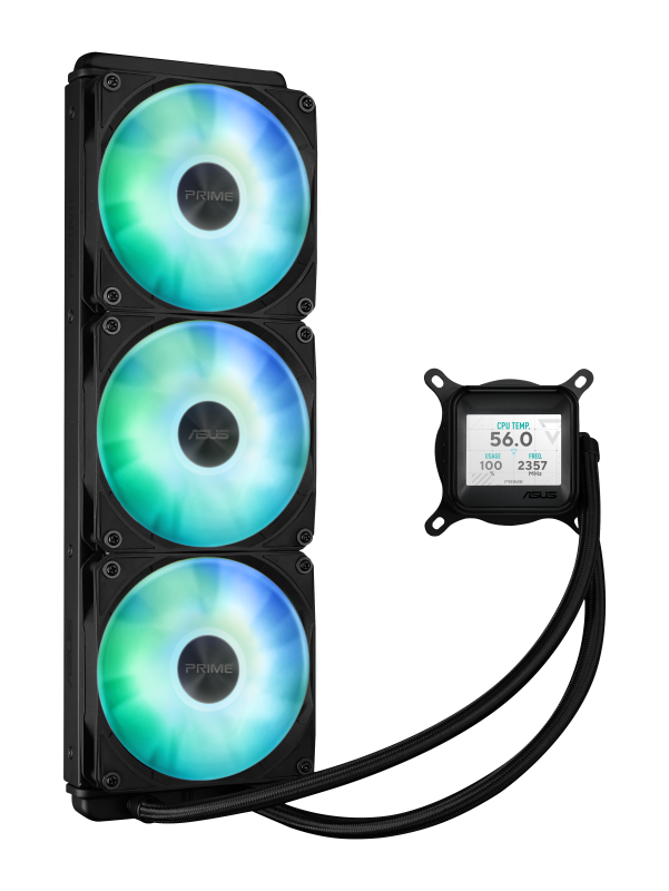 Cooler Procesor ASUS PRIME LC 360 LCD ARGB NEGRU, marime radiator 360mm