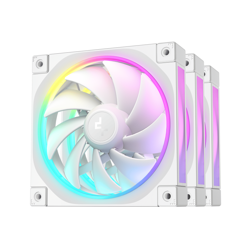 Ventilatoare DEEPCOOL FL12-3in1 120mm ALB, CFM 55, presiune 2.82 mmAq