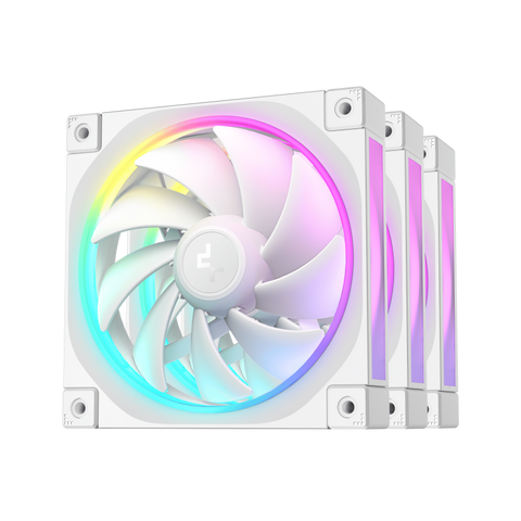 Ventilatoare DEEPCOOL FL12-3in1 120mm ALB, CFM 55, presiune 2.82 mmAq