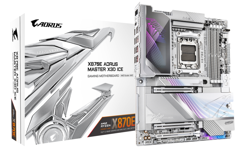 Gigabyte X870E aorus master X3D ice