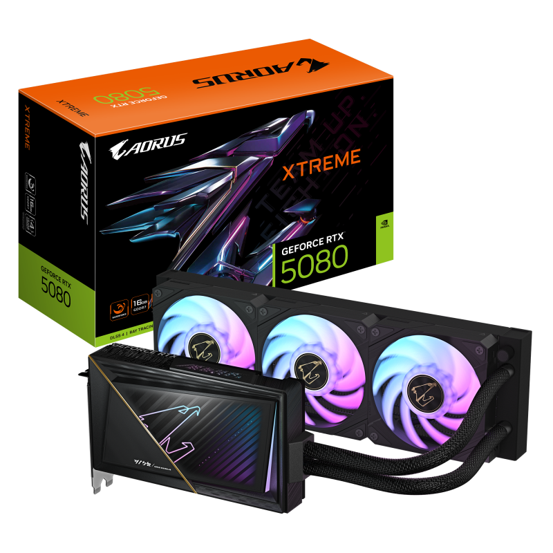Placă video Gigabyte aorus geforce rtx 5080 xtreme waterforce 16GB GDDR7 256 bit, 3X DP 1X HDMI