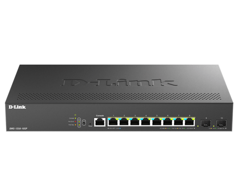 Switch D-Link DMS-1250-10SP, 8 porturi Gigabit, 2 porturi SFP+