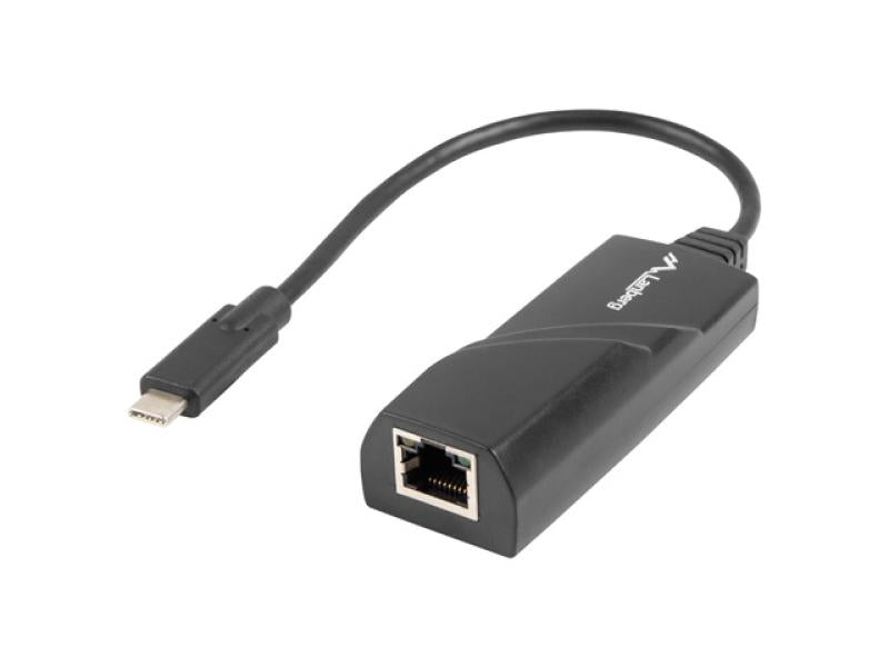 Adaptor Lanberg rețea USB-C 3.1 RJ45 1x RJ45 1 Gb, cu cablu