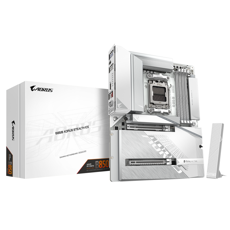 Placă de baza Gigabyte B850 aorus stealth ice AM5, 4X DDR5