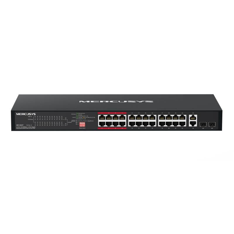 24-Port 10/100Mbps + 2-Port Gigabit Sw Mercusys