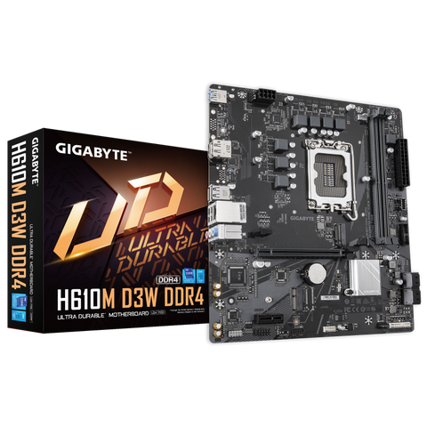 Placă de baza Gigabyte H610M D3W DDR4 LGA1700, 2X DDR4, 1X DP 1X HDMI