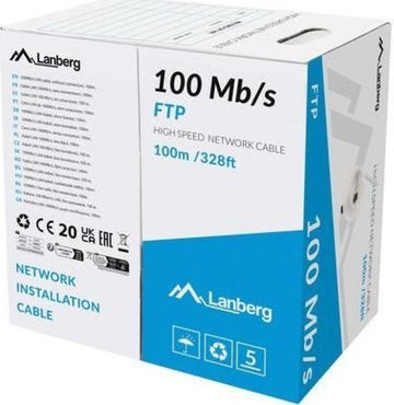 Cablu Lanberg LAN CABLE FTP 100Md AWG 24 gri
