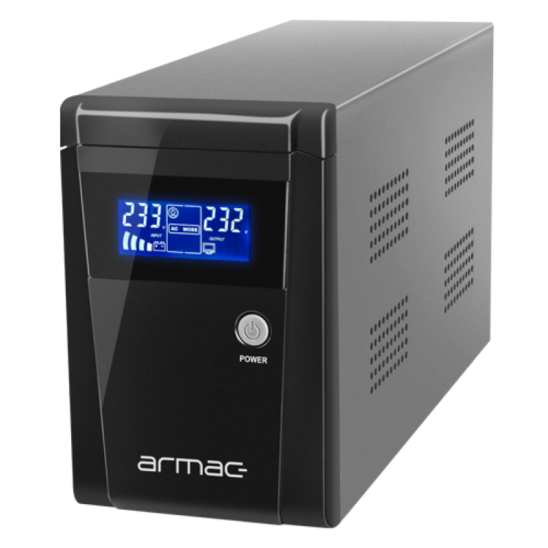 UPS Armac office O/1000F/LCD LINE-INTERACTIVE 1000VA 3X schuko outlets USB-B LCD metal case