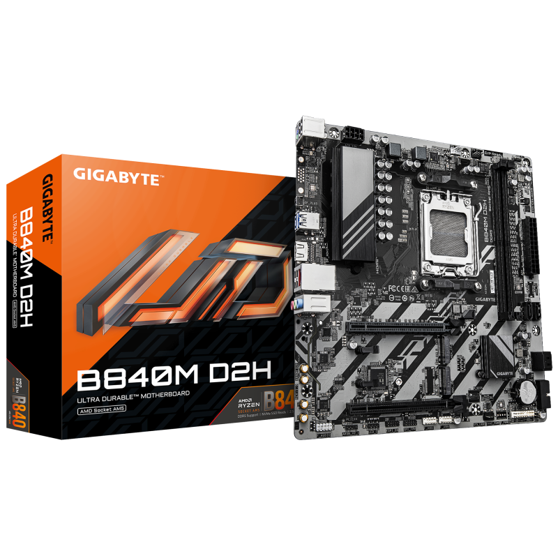 Placă de Baza GIGABYTE B840M D2H AM5, 2x DDR5, 1x HDMI