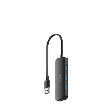 CUDY USB-A to 4-Port USB-A 3.0 Hub, Plastic housing
