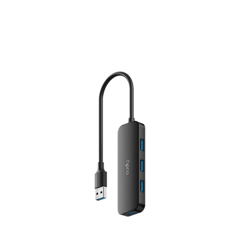 CUDY USB-A to 4-Port USB-A 3.0 Hub, Plastic housing