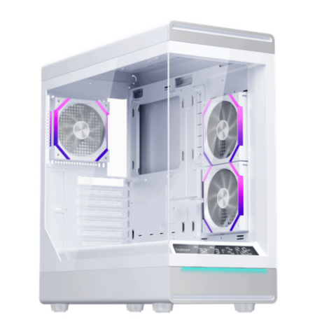 Carcasă 1STPLAYER Gaming WD8-WH, 3 ventilatoare aRGB plus PWM, ATX