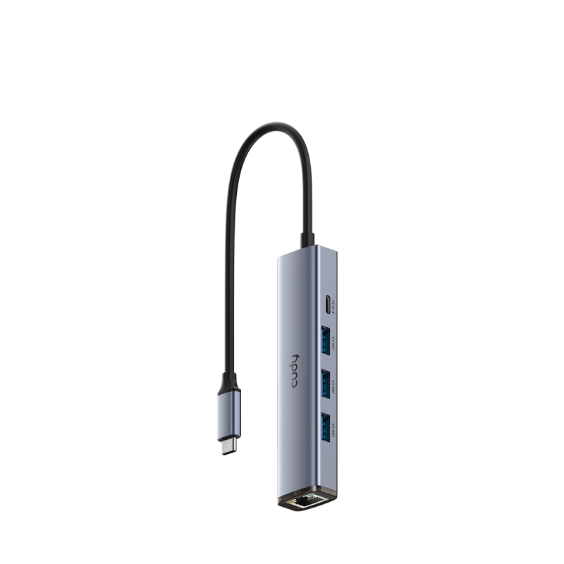 CUDY 5-IN-1 USB Hub, Aluminium housing (UH605)