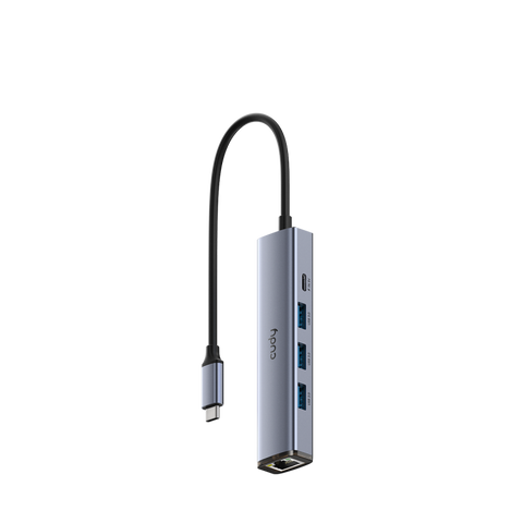 CUDY 5-IN-1 USB Hub, Aluminium housing (UH605)