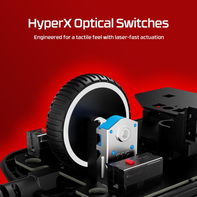 Mouse cu fir HP Hyperx Pulsefire Saga Pro, rezolutie 26000 dpi
