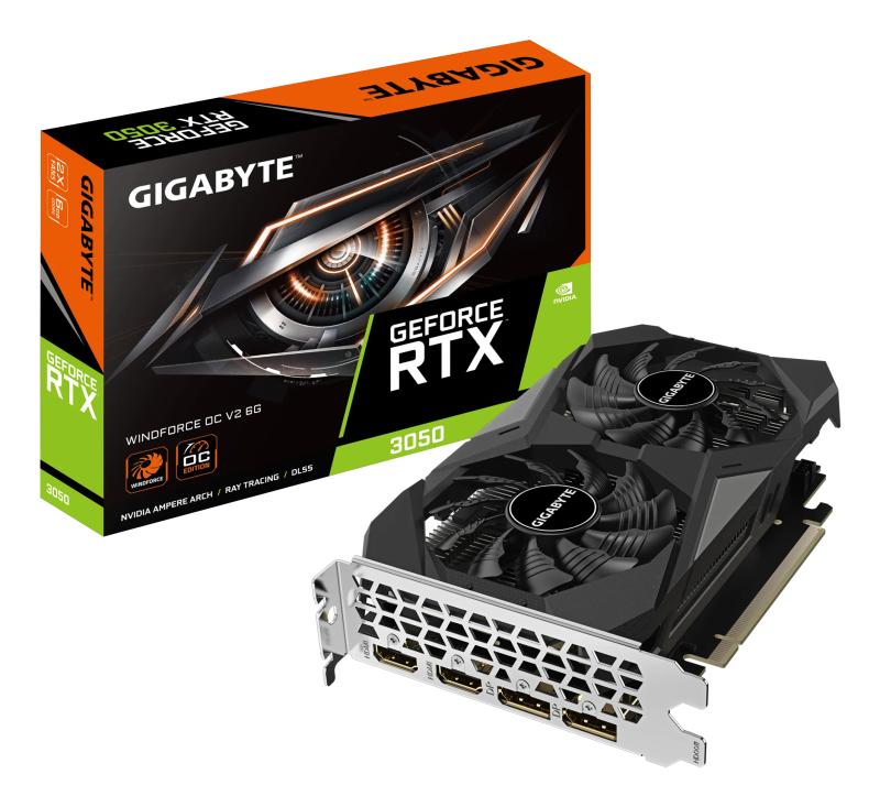 Placă video Gigabyte geforce rtx 3050 windforce oc V2 6GB GDDR6 96 bit