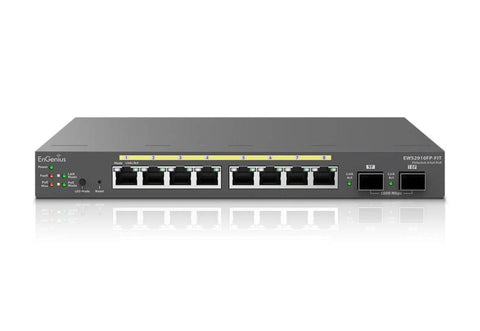 Switch EnGenius Managed / stand-alone Desktop 8-port GbE 130W cu 2 antene SFP