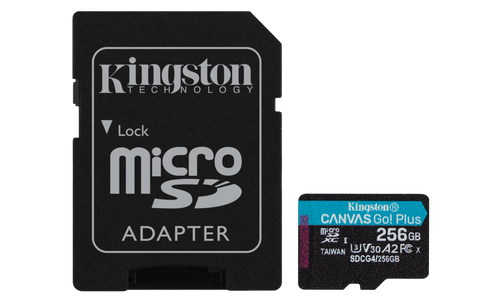 Card de Memorie MicroSDXC Kingston256GBCanvas GO PlusCu Adaptor