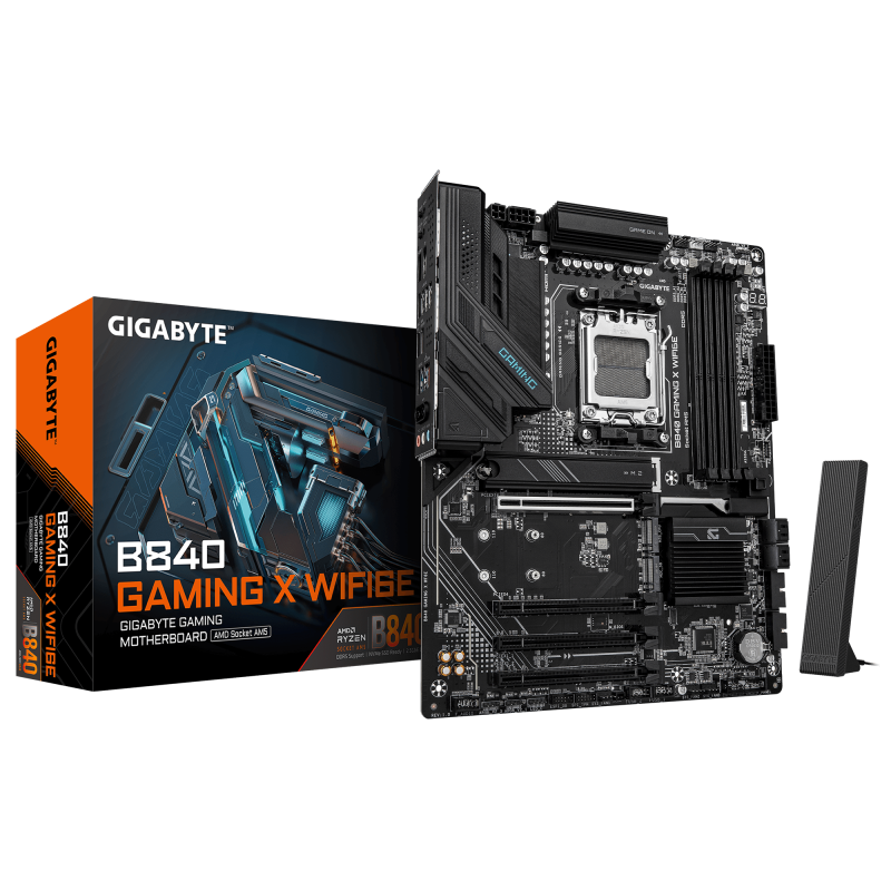 Placă de bază GIGABYTE B840 GAMING X WIFI 6E, ATX, socket AM5