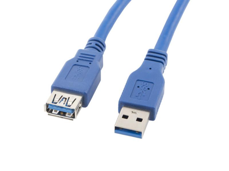 Cablu Lanberg USB-A M/F 3.0 3 m albastru