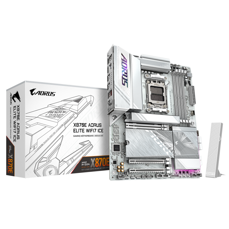 Placă de baza Gigabyte X870E aorus elite WIFI7 ice AM5, 4X DDR5