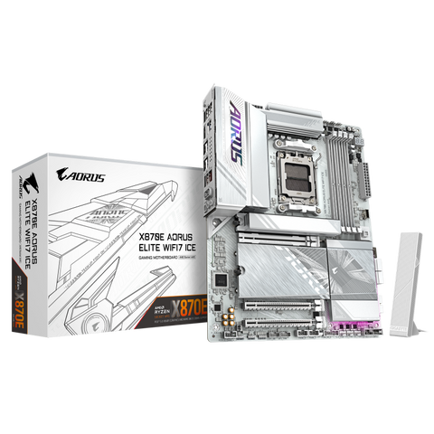 Placă de baza Gigabyte X870E aorus elite WIFI7 ice AM5, 4X DDR5