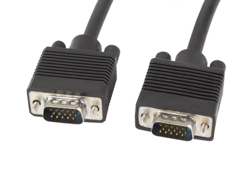 Cablu Lanberg VGA M/M 1,8 m ecranare dublă cu miez de ferită negru
