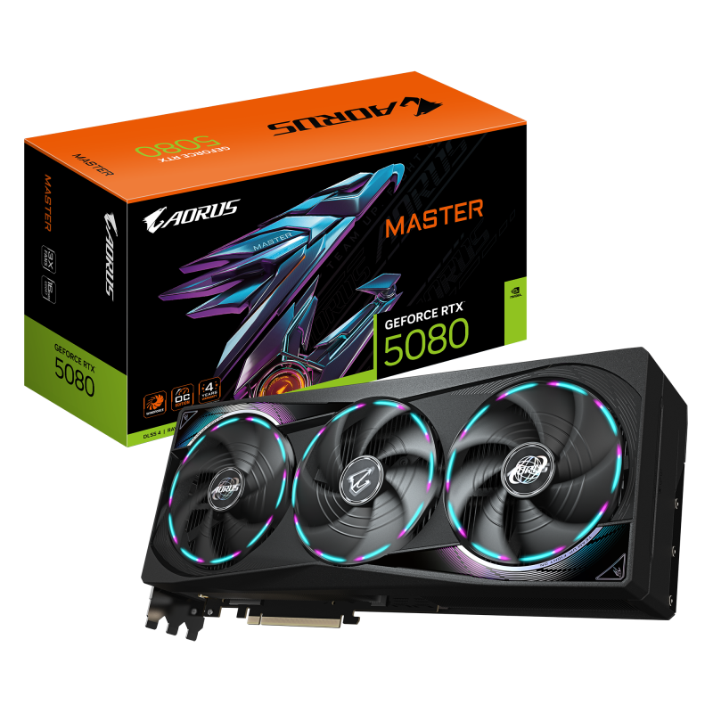 Placă video Gigabyte aorus geforce rtx 5080 master 16GB GDDR7 256 bit