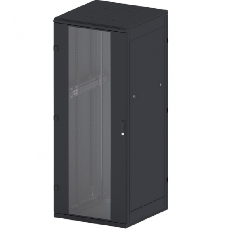 Rack de podea 19 Triton 27U 600x1000mm usa fata sticla panouri laterale/spate detasabile sectiuni