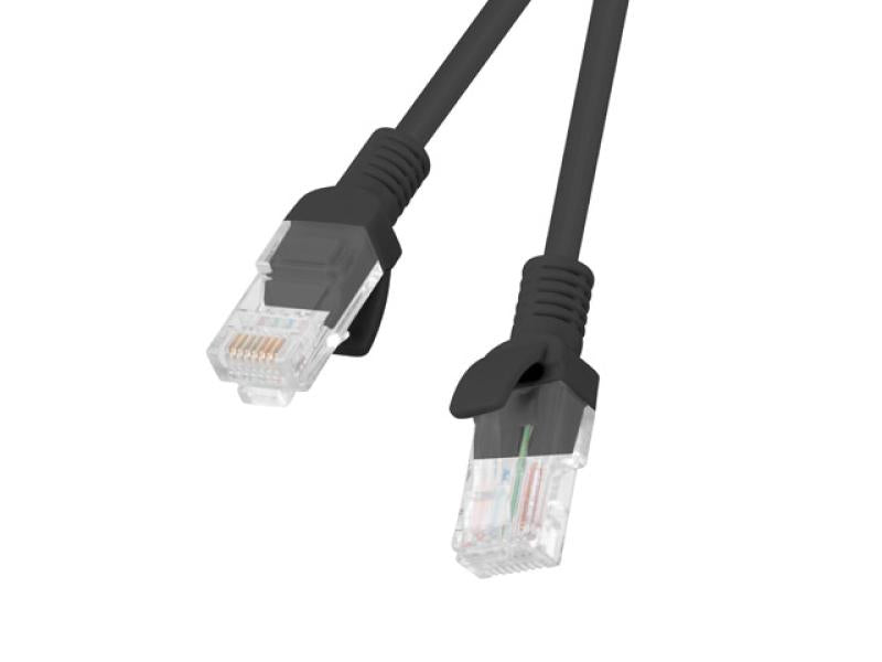 Patch cord Lanberg Cat.5e UTP 10 m negru, Fluke Passed