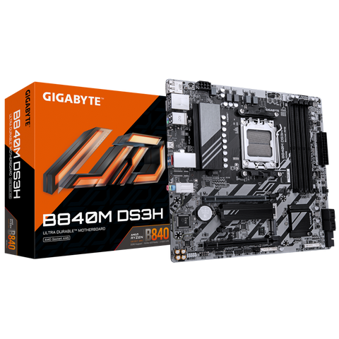 Placă de Baza GIGABYTE B840M DS3H AM5, 4x DDR5, 1x HDMI 2x DP