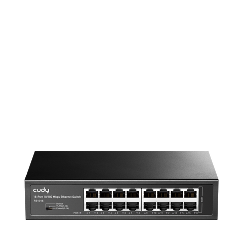 CUDY 16-Port 10/100 Mbps Switch, 16 10/100 Mbps RJ45 Ports