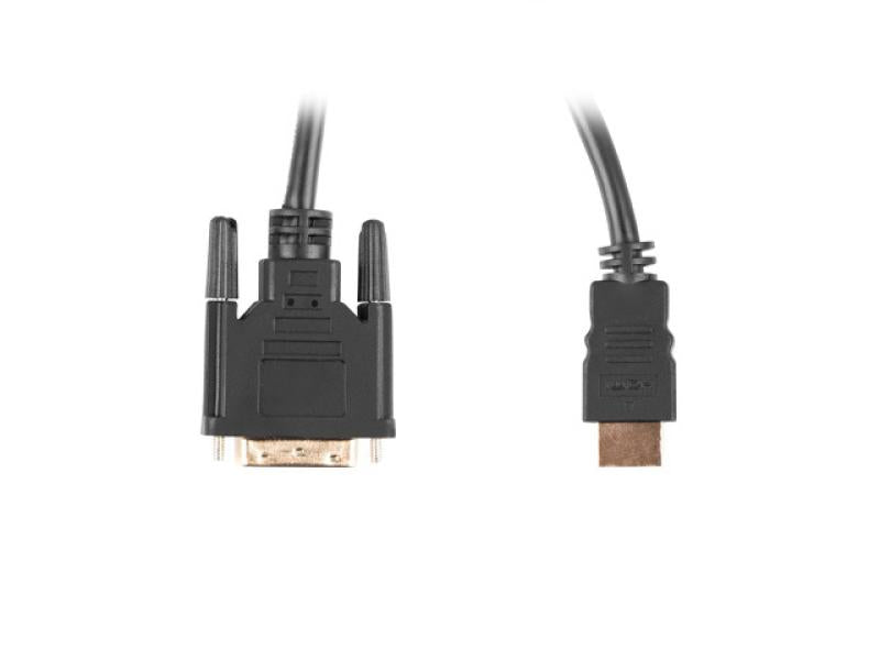 Cablu Lanberg HDMI(M) DVI-D(M)(24+1) 3 m negru Dual Link 4K cu conectori placați cu aur