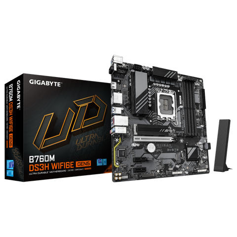Placă de baza Gigabyte B760M DS3H WIFI6E GEN5 LGA1700, 4X DDR5