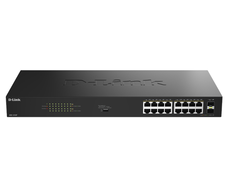 Switch D-Link 16 port GE PoE Unmanaged, capacitate 36 Gbps