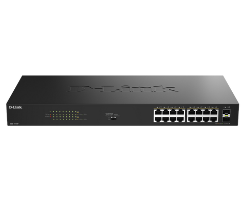 Switch D-Link 16 port GE PoE Unmanaged, capacitate 36 Gbps