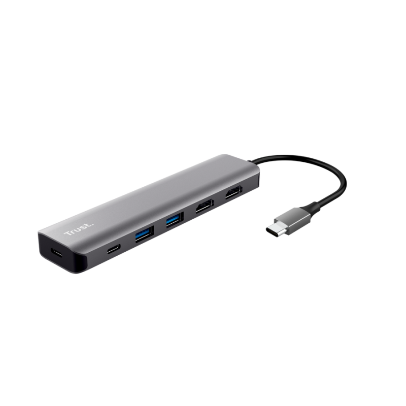 Adaptor Trust Dalyx 6-1 USB-C, gri